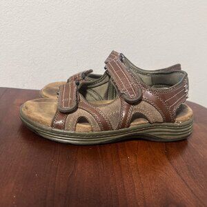Nunn Bush Randall Gladiator Sandals Brown Leather Size 7 M Open Toe Memory Foam